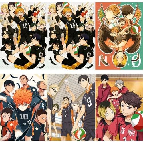 Cartoon Volleyball Boy Japan Style Cartoon Anime 5D Diy Diamond Painting Embroidery Pattern 3D Cross Stitch Kits Gift Handmake