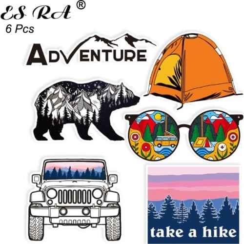 Stickers Outdoor Sticker Laptop Camping Pegatinas 6 Pcs/Set Decals for Car Suitcase Bicycle Pitcher Motor Helmet Decorate