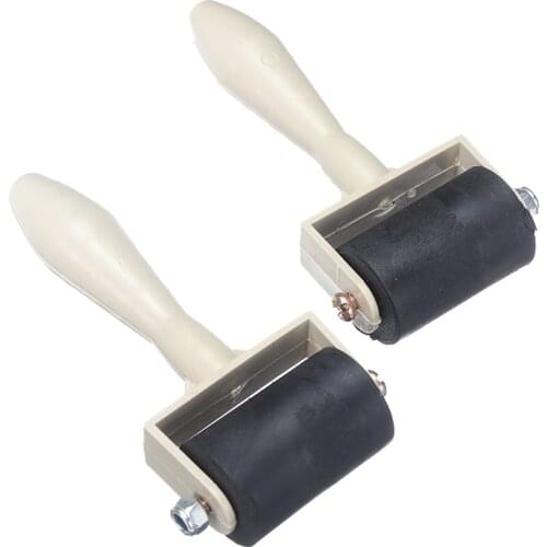 Newest 2Pcs Heavy Duty Hard Rubber Inks Roller Lino Brayer Wheel Crafts Printing Tools Roller Stamping Tool Handmade Accessories