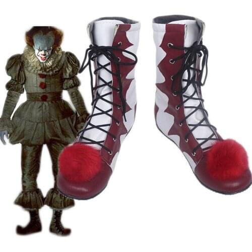 Movie Stephen It Pennywise Cosplay Shoes Clown Cosplay Shoes Boots Halloween Carnival Men Women Cosplay Costumes Boots Shoes