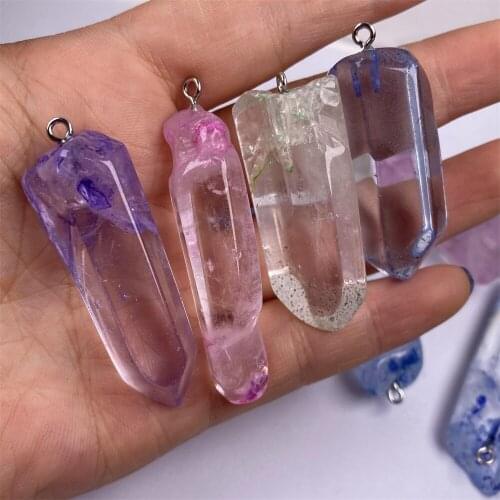 Natural Semi Precious Stone Pendant Infinity Crystal Column Making Necklaces Bracelets And Earrings For DIY