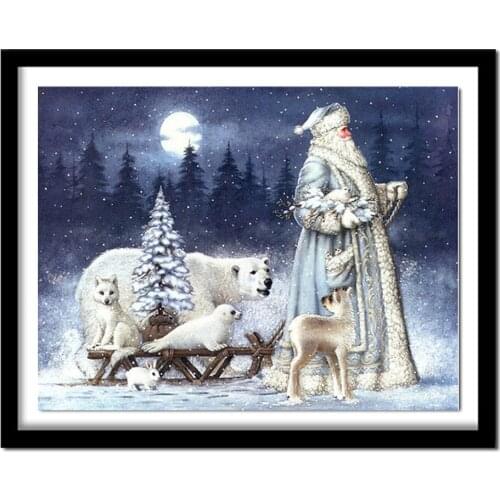 Full Square Santa Claus Patterns Diamond Painting Christmas Decoration for Home Diamond Embroidery Portrait F1633