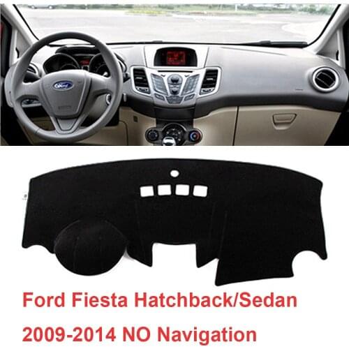 Anti-Slip Mat For Fiesta Hatchback Sedan 2009-2014 NO Navigation DashMat Sun Dashboard Mat Cover Pad Car Interio