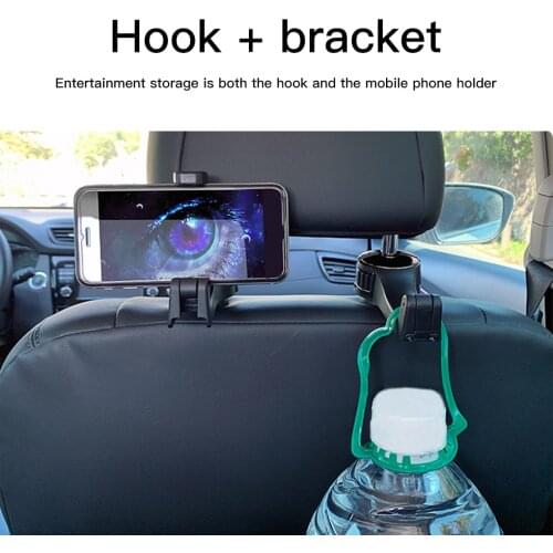 Adjustable Car Headrest Hooks Mobile Stand Car Phone Holder Fastener Seat Back Hanger Clips For Bag Handbag Houseware