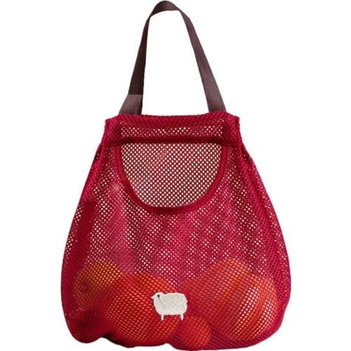 Kitchen Mesh Storage Bag Multipurpose Breathable Hanging Fruit Vegetable Pouch Home Storage Basket