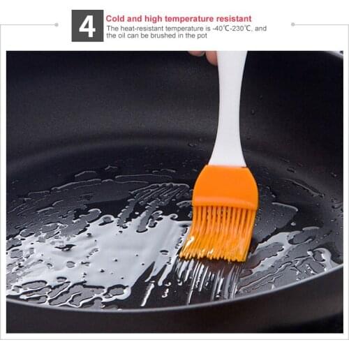 Food Grade Silicone Oil Brush Baking Brush Multifunctional Hanging Cooking BBQ Heat Resistant Oil Condiment Brushes Kitchen Tool