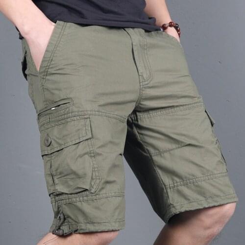 Mens Casual Shorts Summer Straight Streetwear Military Cargo Shorts bermuda masculina Male Multi Pocket Tactical Short Pants