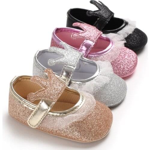 0-1 year old female baby princess shoes silicone non-slip baby toddler shoes