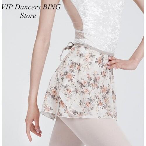 Fairy Ballet Skirt Adult Dancer Outfit Floral Chiffon Skirt Classical Dance Costume Lyrical Dancewear Designer Clothes JL2927