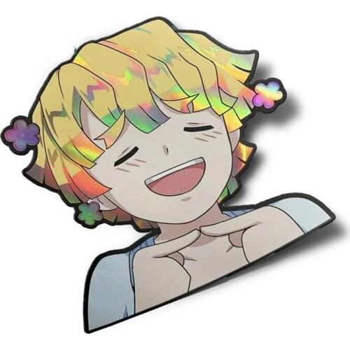 Funny Cartoon Anime Car Sticker Vinyl JDM Graffiti Car Styling Decoration Door Body Window Vinyl High Quality Stickers Kk13*13cm