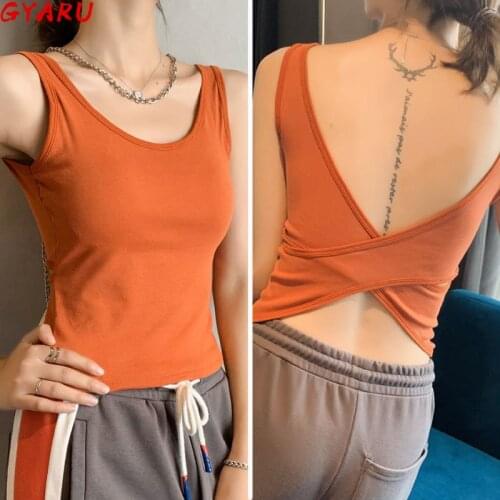 GYARU Deep U Back Sports Bra Woman Padded Wirefree Fitness Vest Running Yoga Bra Seamless Sports Bra Top Gym Sport Brassiere