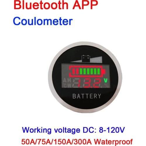 Bluetooth APP Battery Capacity Tester DC 120V 50A 150A 300A POWER METER LiFePO4 Li-ion lithium lead-acid 12V 24V 36V 48V 60V 72v