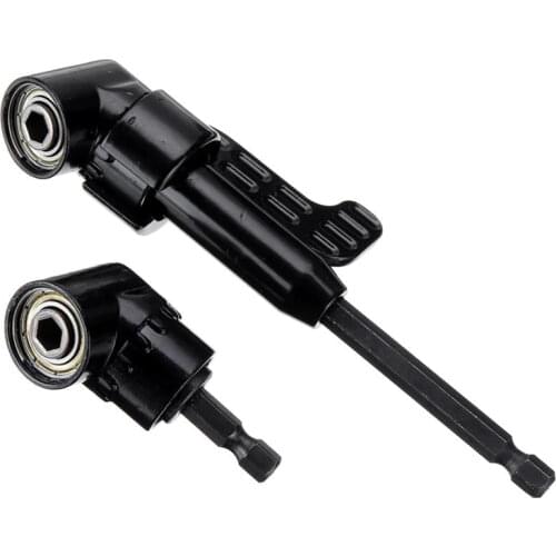Black 1/4 Inch Hex Shank Drill Bit Angle Driver 105 Degree Right Angle Driver Screwdriver Extension Socket Holder Adaptor
