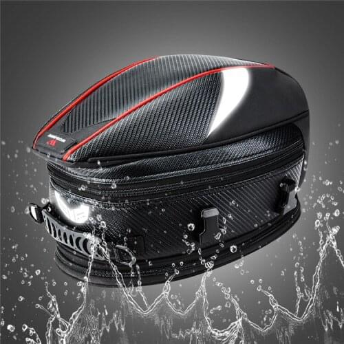 WOSAWE Waterproof Motorcycle Back Seat Bag Durable Rear Motorcycle Seat Bag High Capacity Rider Luggage Saddle Tank Tail Bags