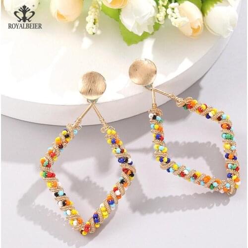 ZA Jewelry Charm Drop Dangle Earrings For Women Bohemian Wedding Party Jewelry Vintage Christmas Gifts