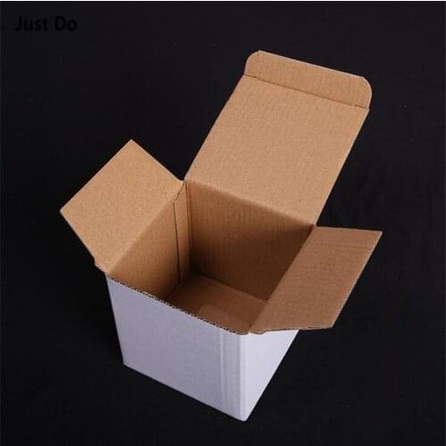 10*10*10cm 15pcs White corrugated cardboard shipping boxes 3-layer cardboard corrugated mailer boxes for express delivery