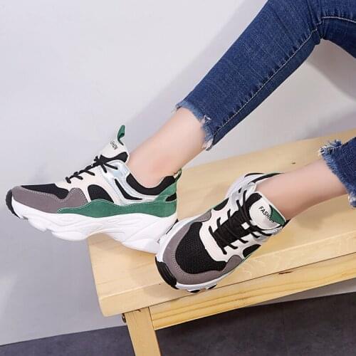 2020 Fashion Shoes For Women Lace-up Comfortable Shoes Woman non-slip Vulcanized Shoes Zapatillas Mujer Women Sneakers U21-54