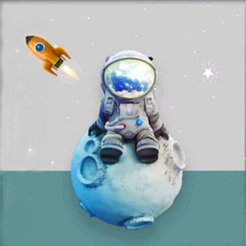 Astronaut Space Dreaming Stars Painting Canvas Space Nebule Rocket Planet Kids Childrens Room Decor Posters and Prints Wall Art