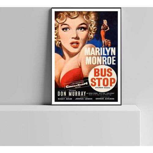 Bus Stop - Marilyn Monroe Cinema Movie Poster Wall Painting Home Decoration (No Frame)