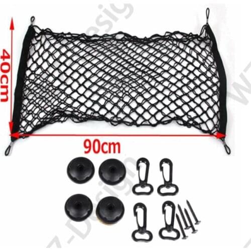 Car Accessories Free Shipping 90*40cm Trunk Storage bag Fit for Universal All Car Model cargo net hook mesh elastic luggage