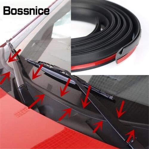Bossnice 2/5m Windshield Rubber Seal Self-adhesive Windshield Sunroof Dustproof Sealing Strip for Auto Car Dashboard Windshield