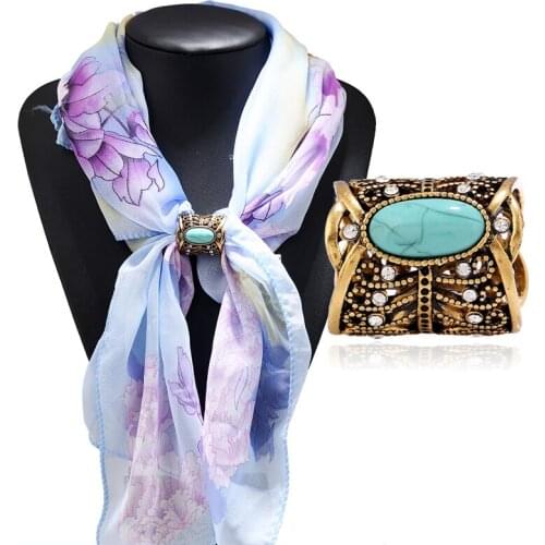 For Women Crystal Holder Silk Shawl Buckle Ring Clip Scarf Jewelry Gift Luxury Scarf Buckle Wedding Hoop Brooch Pins