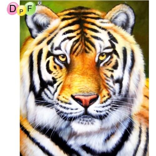 DPF DIY Gift 5D full Round Diamond Painting Magic Cube Cross Stitch fat tiger big face Diamond Embroidery crafts Mosaic Decor