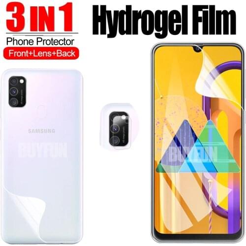 3-in-1 Hydrogel Film For Samsung Galaxy M30S Screen Protector Camera Protective Glass For samsung m31 m21 m51 screen Lens film