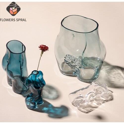 Light Luxury Decoration Home Glass Vase Living Room Decoration Nordic Home Decoration Hydroponic Transparent Glass Container