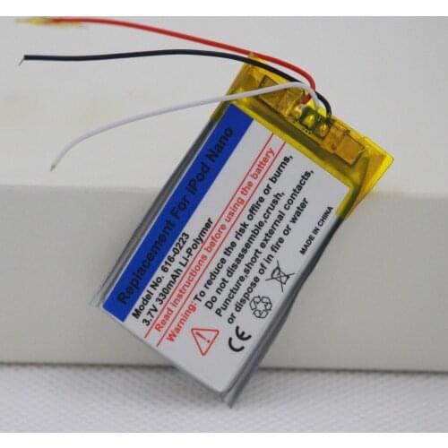 ISUN 5pcs/lot 330mAh battery replacement for iPod Nano 1 1st Gen MP3 1GB 2GB 4GB