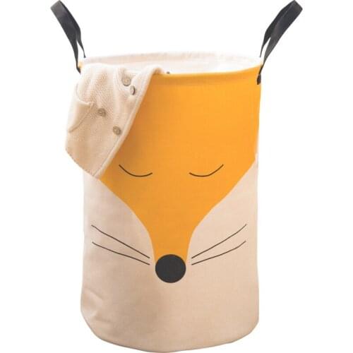 5PCS / LOT Cartoon Lovely Large Capacity Laundry Bucket Space Saving Foldable Dirty Clothes Basket