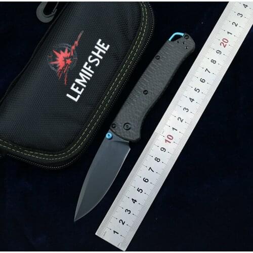 LEMIFSHE customized 535-3 S90V steel folding knife with carbon fiber handle outdoor camping survival kitchen knife EDC tool