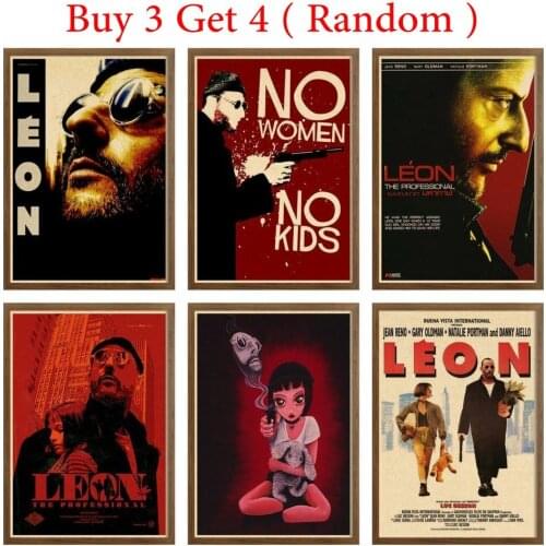 Leon The Professional Art Prints Funny posters & prints Vintage Style Poster Wall Poster photograph Classic Film 42X30cm