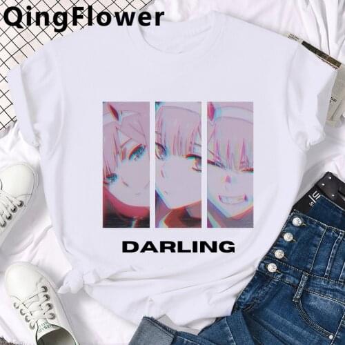 Anime Darling in the Franxx summer top t-shirt male harajuku grunge kawaii vintage tumblr t-shirt top tees ulzzang white t shirt