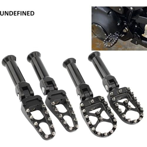 MX Wide Foot Pegs Passenger Footrest Offroad Bobber Pedals For Harley Softail Fat Boy Breakout Street Bob Deluxe Low Rider 18-20
