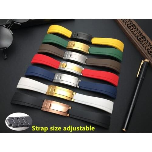 Soft Rubber Silicone 20mm 21mm Watch band Watchband for Role strap Daytona Submariner DEEPSEA GMT SEAMARSTER OYSTERFLEX tools