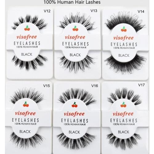 False Eyelashes Hand Made Crisscross 100% Human Hair Lashes Reusable Faux Mink Lashes Makeup Maquillaje Profesional Fake Lashes