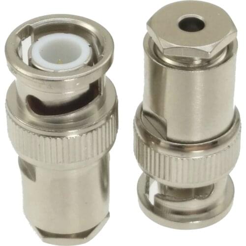Connector BNC male plug clamp RG174 RG316 LMR100 cable straight