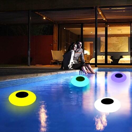 Outdoor Lighting Remote Control UFO Floating Solar Swimming Pool Pond Fountain RGB Changeable Glow Float Night Light Lamp Ball