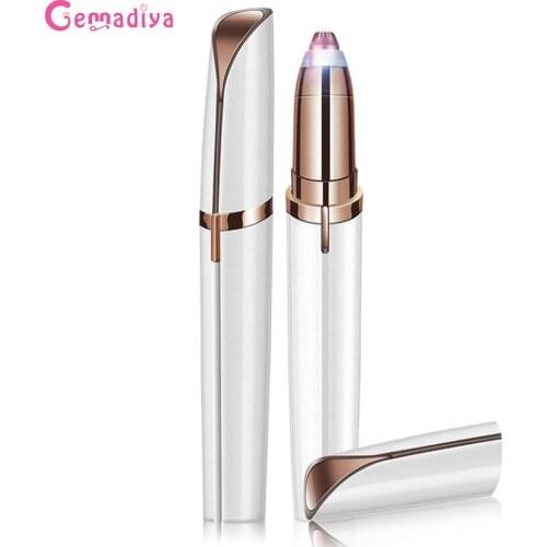 USB Electric Eyebrow Trimmer Epilator Female Body Facial Lipstick Shape Hair Removal Makeup Painless Razor Shaver For Bikini