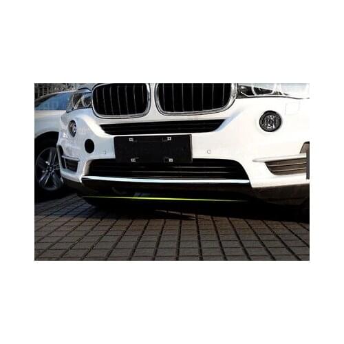 Exterior Chromed Steel Front Bumper Mouldings 1PCS For BMW X5 F15 2014-2017