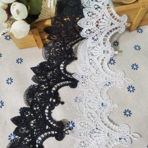 1Yards Best Selling Guipure 8.5cm Lace Embroidery Flower Lace Fabric Tulle Ribbon Sewing Wedding Applique encaje bordado PY-5