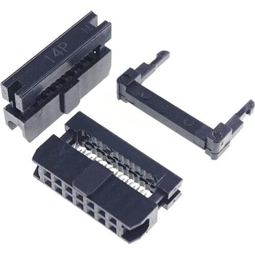 1 piece 0.079" 14 Pin IDC Socket Flat cable Connector 2.0 mm Pitch 14 position Rectangular Female Socket Receptacle dual row
