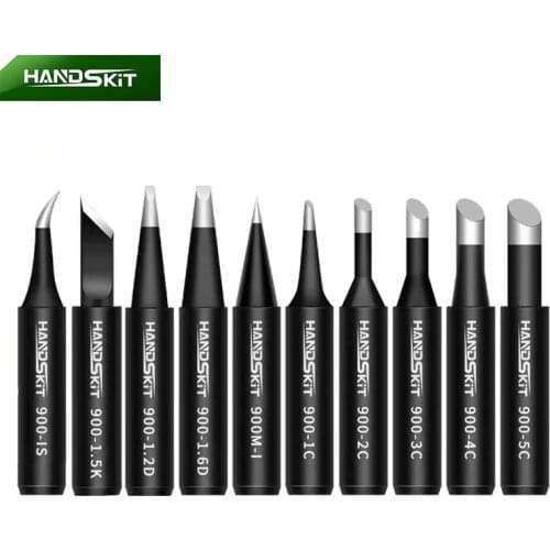 10pcs Lead-free Soldering Iron Tips 900M Serise Sting Welding Tools 900M-T-K 900M-T-I 900M-T-IS For 936 Soldering Station