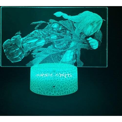 Kids Room 3D Night Light Anime LED Acrylic Lamp Edward Elric Figure Nightlight APP Control Party Decor Gift FULLMETAL ALCHEMIST