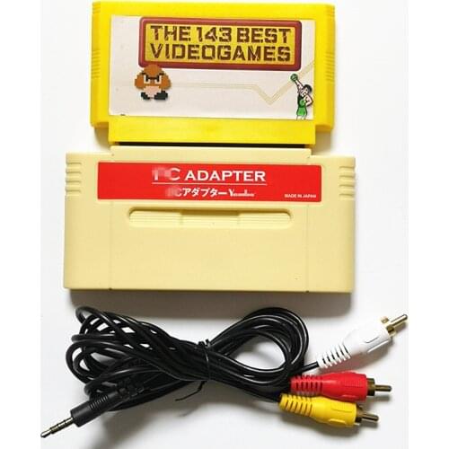 For F-C Adapter for SNES or Japanese 16bit console, play 60Pins 8-bit Game Cartridge on 16-bit Console with 153 in 1 game cart