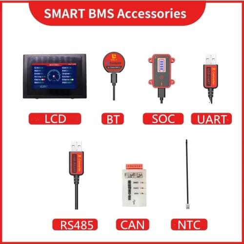DALY BMS Accessory UART RS485 LCD Screen CAN Power Dispay SOC Indicator Applied for LiFePO4 Li Ion NCM LTO Battery