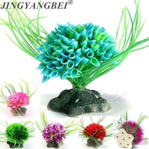 Aquarium Fish tank plants aquariums Decoration plastic multi-color ba Fish Ornament Decorations Artificial grass aquario pumps