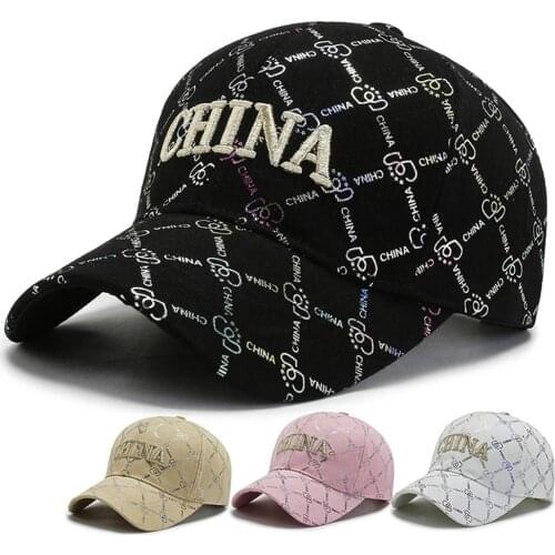 Unisex Letter CHINA Baseball Cap Snapback Cotton Hat Hip Hop Outdoor Summer Hat for Women Men Adjustable Bone Casual Trucker Cap