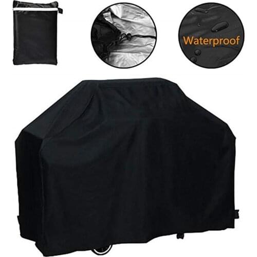 Black Waterproof Barbeque BBQ Grill Cover Outdoor Grill Anti Dust Bag For Gas Charcoal Electric Barbecue Tools Accessories Cover